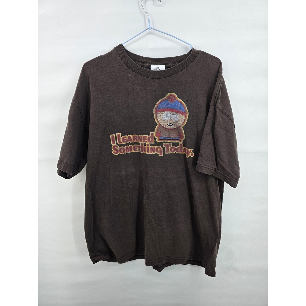 Vintage South Park Stan Marsh I Learned Something Today T-Shirt Brown Large